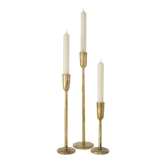Luna Forged Candlestick Gold