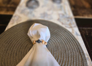 Grey Druzy Agate Napkin Rings