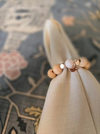 Pink Opal Napkin Rings