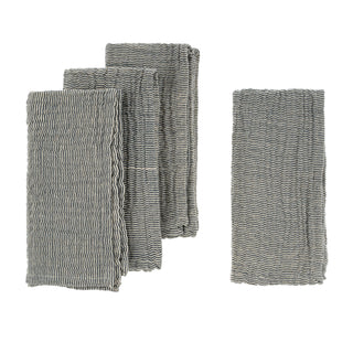 Double stripe cloth napkins  Blue