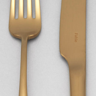 Flatware set - matte gold