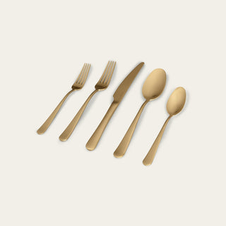 Flatware set - matte gold